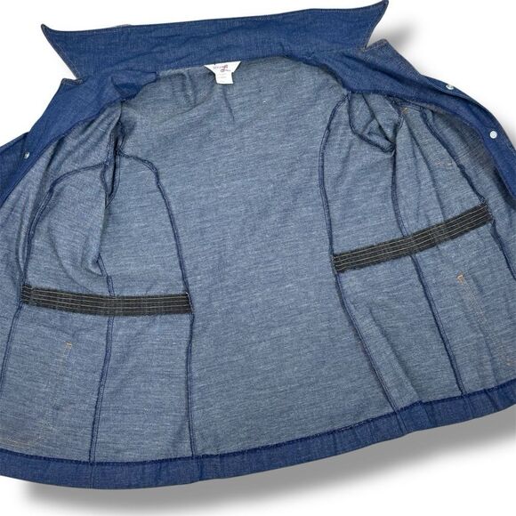 Vintage 70s Levi’s Safari Denim Blazer Leisure Jacket Orange Tab Blue Large - Picture 11 of 15